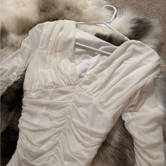 White Ruffle Dress - Picture 3 of 4